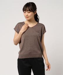 AMERICAN HOLIC | ・12col.Vネック半袖ニットプルオーバー(ニット/セーター)