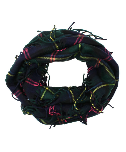 Smoothy(スムージー)の「Smoothy Check Ring Muffler / スムージー チェックリングマフラー(ストール/ショール・キッズ・ホワイト/ブラック/レッド/グリーン/ワイン/グリーン系その他・FREE)」の8枚目の写真