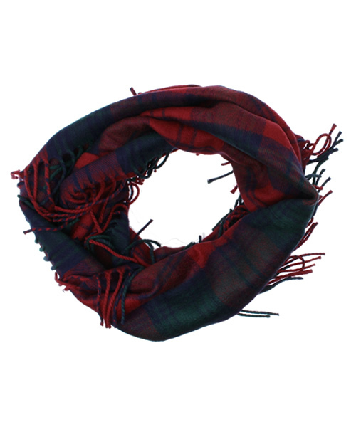 Smoothy(スムージー)の「Smoothy Check Ring Muffler / スムージー チェックリングマフラー(ストール/ショール・キッズ・ホワイト/ブラック/レッド/グリーン/ワイン/グリーン系その他・FREE)」の12枚目の写真