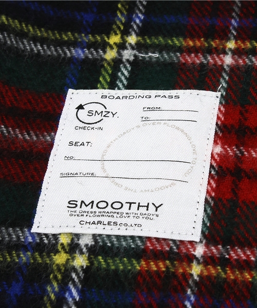 Smoothy(スムージー)の「Smoothy Check Ring Muffler / スムージー チェックリングマフラー(ストール/ショール・キッズ・ホワイト/ブラック/レッド/グリーン/ワイン/グリーン系その他・FREE)」の11枚目の写真