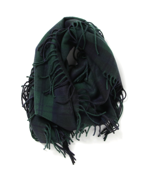 Smoothy(スムージー)の「Smoothy Check Ring Muffler / スムージー チェックリングマフラー(ストール/ショール・キッズ・ホワイト/ブラック/レッド/グリーン/ワイン/グリーン系その他・FREE)」の14枚目の写真