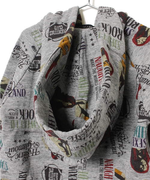 JOEY HYSTERIC（ジョーイヒステリック）の「ACOUSTIC総柄 PK（パーカー・キッズ・ホワイト系その他/グレー系その他・X-SMALL/SMALL/MEDIUM）」の7枚目の写真