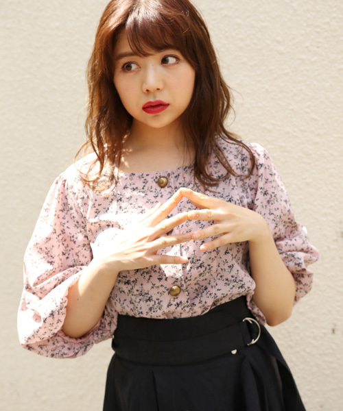 apres jour（アプレジュール）の「スクエアネックバルーンブラウス【ZOZOTOWN限定アイテム】（シャツ/ブラウス・レディース・ダークブラウン/ベージュ/ピンク・フリー）」の11枚目の写真