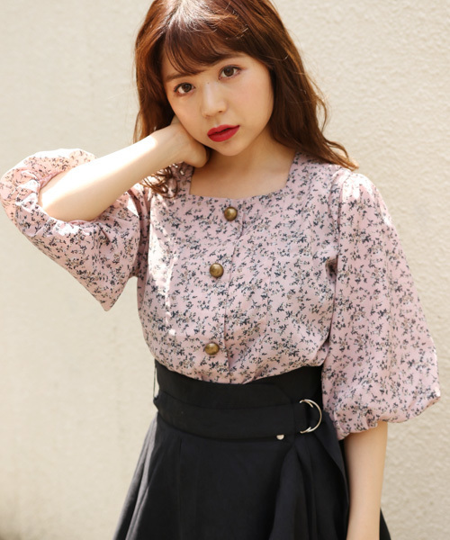 apres jour（アプレジュール）の「スクエアネックバルーンブラウス【ZOZOTOWN限定アイテム】（シャツ/ブラウス・レディース・ダークブラウン/ベージュ/ピンク・フリー）」の12枚目の写真