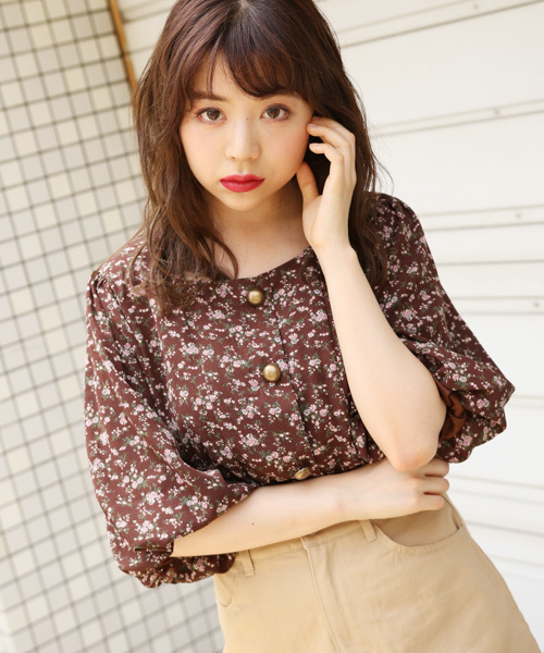 apres jour（アプレジュール）の「スクエアネックバルーンブラウス【ZOZOTOWN限定アイテム】（シャツ/ブラウス・レディース・ダークブラウン/ベージュ/ピンク・フリー）」の17枚目の写真