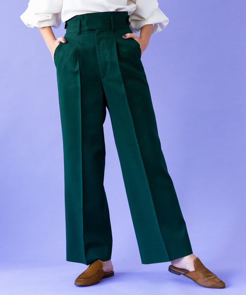 UNITED TOKYO（ユナイテッドトウキョウ）の「リボーンカコウストレートパンツ（その他パンツ・レディース・ブラック/ベージュ/グリーン・1/2）」の3枚目の写真