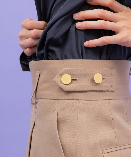 UNITED TOKYO（ユナイテッドトウキョウ）の「リボーンカコウストレートパンツ（その他パンツ・レディース・ブラック/ベージュ/グリーン・1/2）」の13枚目の写真