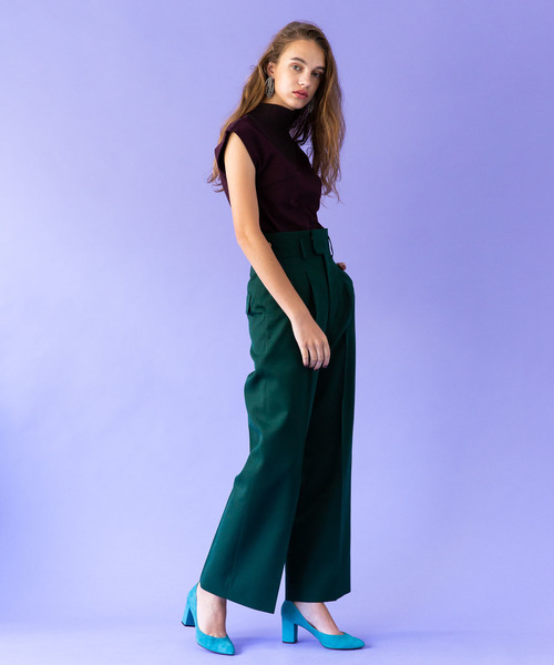 UNITED TOKYO（ユナイテッドトウキョウ）の「リボーンカコウストレートパンツ（その他パンツ・レディース・ブラック/ベージュ/グリーン・1/2）」の19枚目の写真