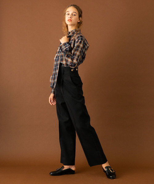 UNITED TOKYO（ユナイテッドトウキョウ）の「リボーンカコウストレートパンツ（その他パンツ・レディース・ブラック/ベージュ/グリーン・1/2）」の21枚目の写真