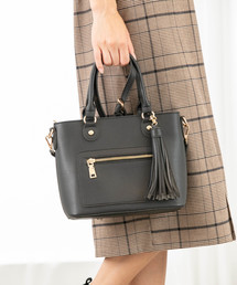 Edit Sheen | タッセルチャームスクエアバッグ(ハンドバッグ)