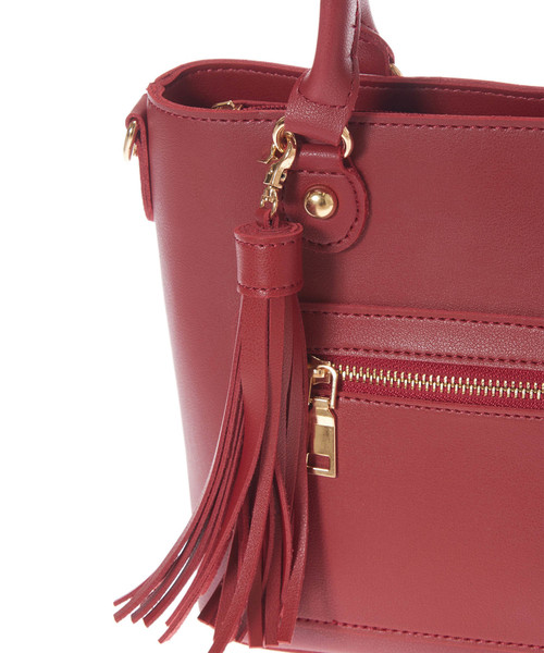 Edit Sheen（エディットシーン）の「タッセルチャームスクエアバッグ（ハンドバッグ・レディース・ブラック/レッド/モカ・FREE）」の7枚目の写真