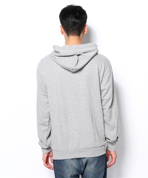 WEGO（ウィゴー）の「WEGO/ワッペンBOXロゴプルパーカー（パーカー・メンズ・ブラック/杢グレー/ブルー/ネイビー/ワイン・MEDIUM/LARGE）」の8枚目の写真