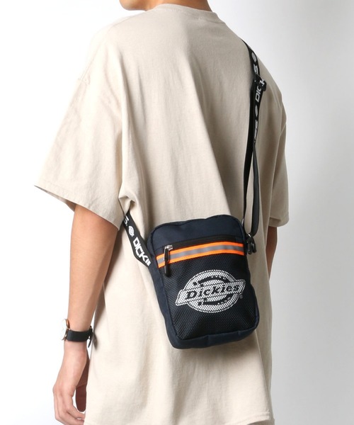 Dickies（ディッキーズ）の「Dickies/ディッキーズ リフレクターテープ ミニショルダーバッグ / ポーチ（ショルダーバッグ・メンズ・ブラック/ベージュ/ネイビー/カーキ・FREE）」の4枚目の写真