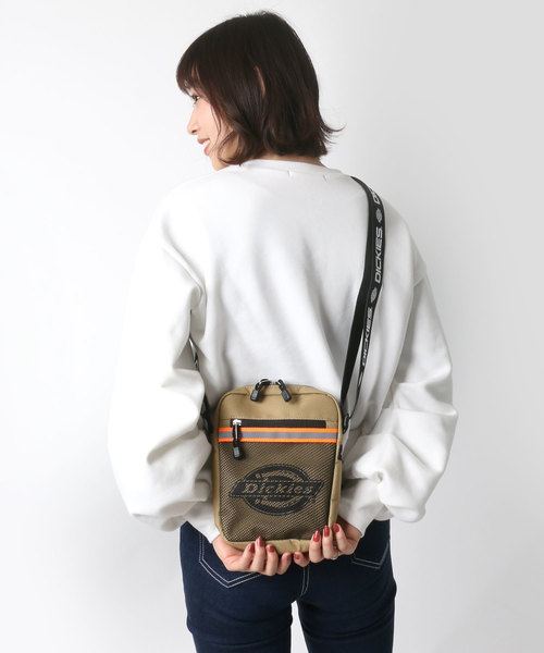Dickies（ディッキーズ）の「Dickies/ディッキーズ リフレクターテープ ミニショルダーバッグ / ポーチ（ショルダーバッグ・メンズ・ブラック/ベージュ/ネイビー/カーキ・FREE）」の9枚目の写真