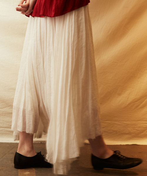 suzuki takayuki 23AW ラミーリネン ギャザーロングスカート suzuki takayuki 23AW ラミーリネン ギャザーロングスカート