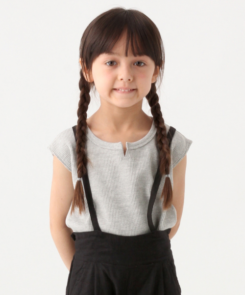 GLOBAL WORK(グローバルワーク)の「【キッズ】ノースリーブワッフルプルオーバー【吸水速乾】/835100(Tシャツ/カットソー・キッズ・ブラウン/オフホワイト/グレー・X-LARGE/MEDIUM/XX-LARGE/LARGE/SMALL)」の2枚目の写真