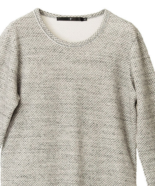 NO ID.（ノーアイディ）の「mt6001-ＣＥワッフルＣＮラウンドロンＴ（Tシャツ/カットソー・メンズ・アッシュグレー/ネイビー/アイボリー・1/2）」の10枚目の写真