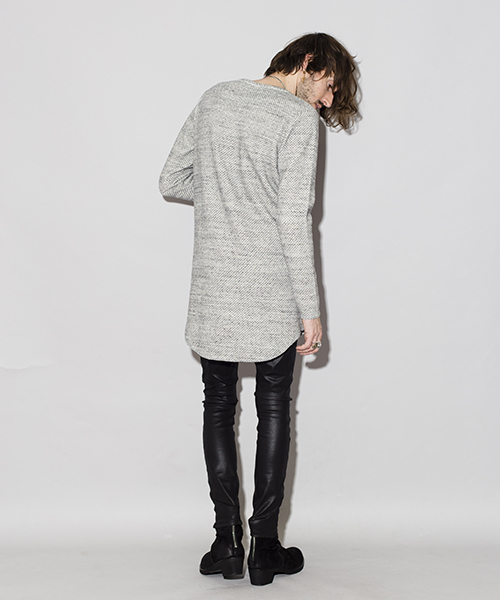 NO ID.（ノーアイディ）の「mt6001-ＣＥワッフルＣＮラウンドロンＴ（Tシャツ/カットソー・メンズ・アッシュグレー/ネイビー/アイボリー・1/2）」の20枚目の写真