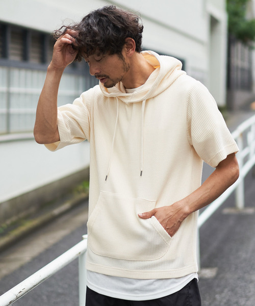 Ciaopanic Typy チャオパニックティピー の ワッフルコンビショートスリーブパーカー パーカー Wear