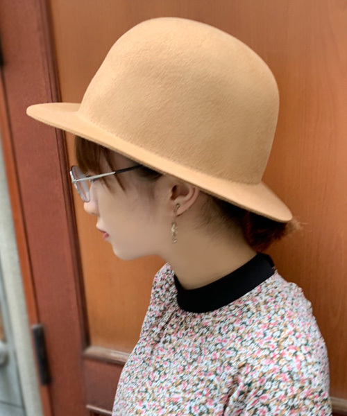 polcadot（ポルカドット）の「[Ruben]POCKETABLE BOWLER HAT/フェルトポケッタブルボーラー（ハット・メンズ・ブラック/ブラウン/グレー/キャメル・FREE）」の5枚目の写真