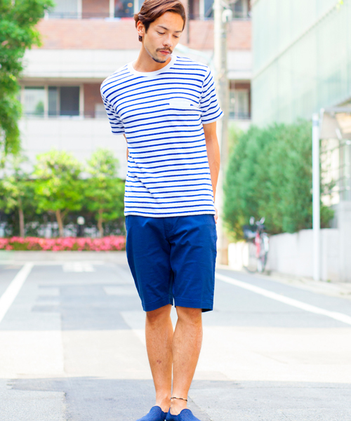 BEAUTY&YOUTH UNITED ARROWS（ビューティーアンドユースユナイテッドアローズ）の「BY ペア スキン ボーダー クルーネック Tシャツ ◆（Tシャツ/カットソー・メンズ・ブラック/ロイヤルブルー/ネイビー・LARGE/X-LARGE/SMALL/MEDIUM）」の13枚目の写真