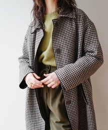 CLANE | 【CLANE(クラネ)】ミックスチェックステンカラーコート(ステンカラーコート)