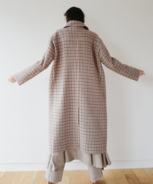CLANE クラネ　ミックスチェック　ステンカラー　ロングコート CLANE（クラネ）の「【CLANE(クラネ)】ミックスチェックステン
