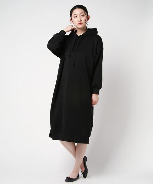 PARKS TOKYO SELECT(パークストウキョウセレクト)の「裏起毛 スウェットロングワンピース(ワンピース・レディース・チャコールグレー/ライトグレー/ブラック/キャメル・FREE)」の9枚目の写真