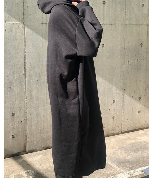 PARKS TOKYO SELECT(パークストウキョウセレクト)の「裏起毛 スウェットロングワンピース(ワンピース・レディース・チャコールグレー/ライトグレー/ブラック/キャメル・FREE)」の11枚目の写真