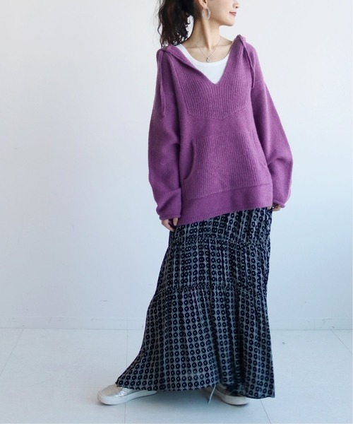 SLOBE citron.（スローブシトロン）の「SLOBE citron. メキパニットプルオーバー◆（ニット/セーター・レディース・ベージュ/グリーン/パープル・FREE）」の8枚目の写真