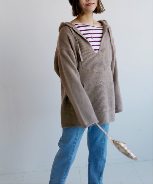 SLOBE citron.（スローブシトロン）の「SLOBE citron. メキパニットプルオーバー◆（ニット/セーター・レディース・ベージュ/グリーン/パープル・FREE）」の10枚目の写真