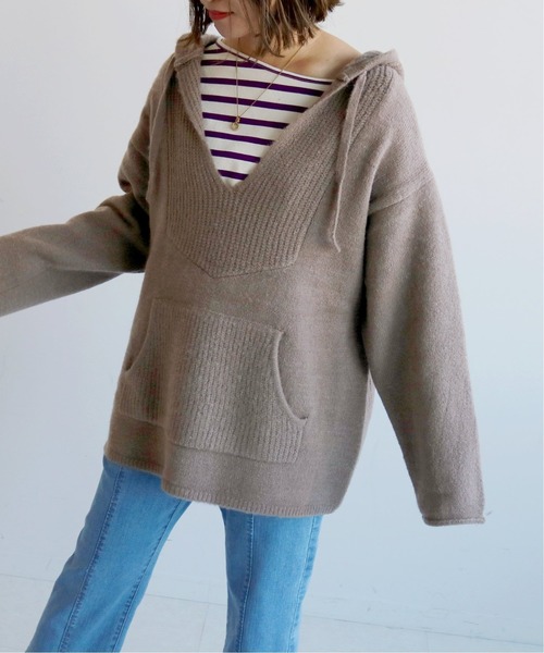 SLOBE citron.（スローブシトロン）の「SLOBE citron. メキパニットプルオーバー◆（ニット/セーター・レディース・ベージュ/グリーン/パープル・FREE）」の6枚目の写真