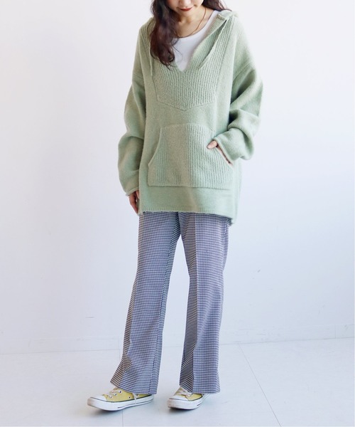 SLOBE citron.（スローブシトロン）の「SLOBE citron. メキパニットプルオーバー◆（ニット/セーター・レディース・ベージュ/グリーン/パープル・FREE）」の11枚目の写真
