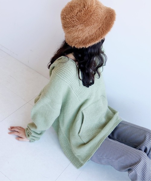 SLOBE citron.（スローブシトロン）の「SLOBE citron. メキパニットプルオーバー◆（ニット/セーター・レディース・ベージュ/グリーン/パープル・FREE）」の7枚目の写真