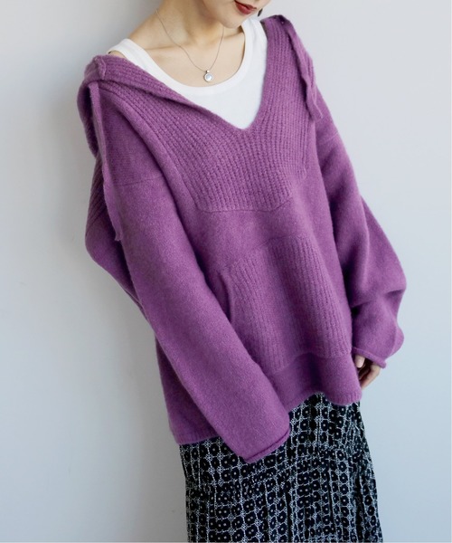 SLOBE citron.（スローブシトロン）の「SLOBE citron. メキパニットプルオーバー◆（ニット/セーター・レディース・ベージュ/グリーン/パープル・FREE）」の12枚目の写真