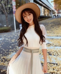 EIMY ISTOIRE | カラーブロックプリーツニットワンピース(ワンピース)