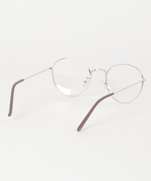 WEGO（ウィゴー）の「WEGO/メタルボストンクリアレンズ（メガネ・メンズ・ベージュ/ブラウン・FREE）」の4枚目の写真
