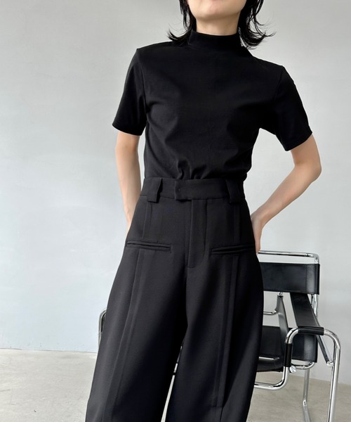 ハーフスリーブ モックネックT FA19S052【Fano Studios】-ファッション