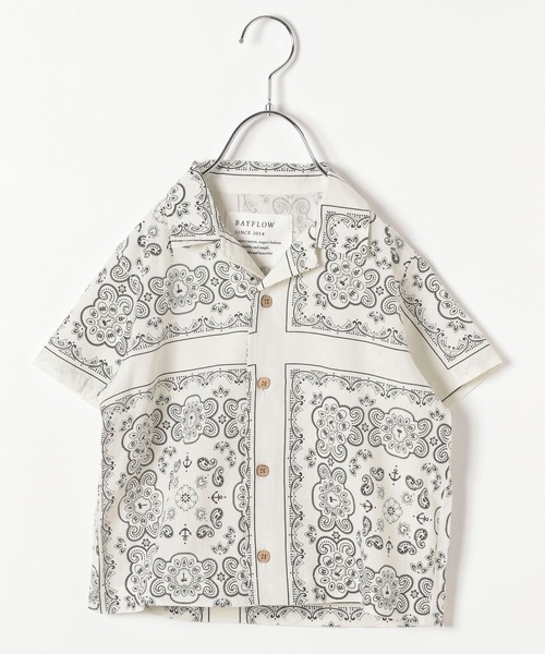 BAYFLOW（ベイフロー）の「[KIDS]ペイズリーアロハシャツ（シャツ/ブラウス・キッズ・オフホワイト/パープル/イエロー・XX-LARGE/LARGE/X-LARGE/MEDIUM）」の22枚目の写真