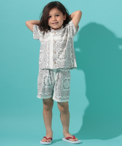 BAYFLOW（ベイフロー）の「[KIDS]ペイズリーアロハシャツ（シャツ/ブラウス・キッズ・オフホワイト/パープル/イエロー・XX-LARGE/LARGE/X-LARGE/MEDIUM）」の18枚目の写真