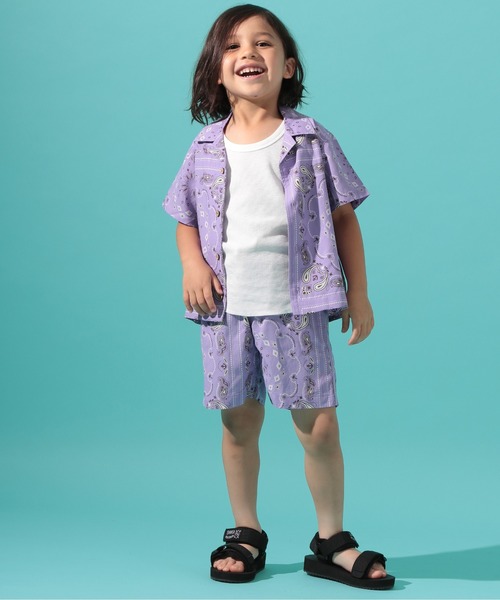 BAYFLOW（ベイフロー）の「[KIDS]ペイズリーアロハシャツ（シャツ/ブラウス・キッズ・オフホワイト/パープル/イエロー・XX-LARGE/LARGE/X-LARGE/MEDIUM）」の20枚目の写真