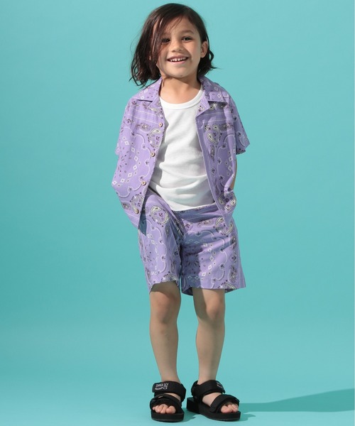 BAYFLOW（ベイフロー）の「[KIDS]ペイズリーアロハシャツ（シャツ/ブラウス・キッズ・オフホワイト/パープル/イエロー・XX-LARGE/LARGE/X-LARGE/MEDIUM）」の21枚目の写真