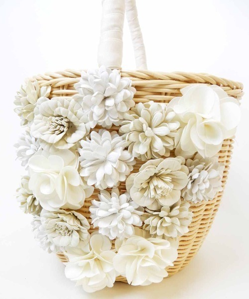 a-jolie（アジョリー）の「a-jolie フラワーカゴバッグ（かごバッグ  