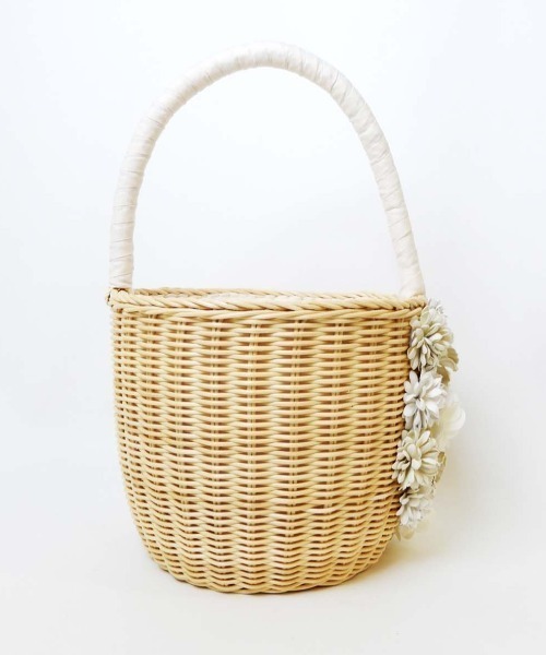 a-jolie（アジョリー）の「a-jolie フラワーカゴバッグ（かごバッグ  