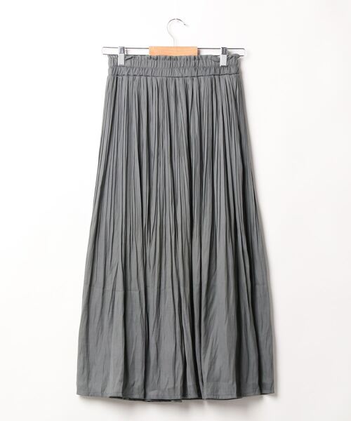 zootie（ズーティー）の「ヴィンテージサテン 消しプリーツ フレアロングスカート（スカート・レディース・ブラック/ピンク/アイボリー/グレー系その他/ブルーグリーン/ライトグレー/ピンク系その他/コーラル/ブルー系その他/チャコール/グレイッシュブルー・M）」の18枚目の写真