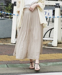 zootie | ヴィンテージサテン 消しプリーツ フレアロングスカート(スカート)