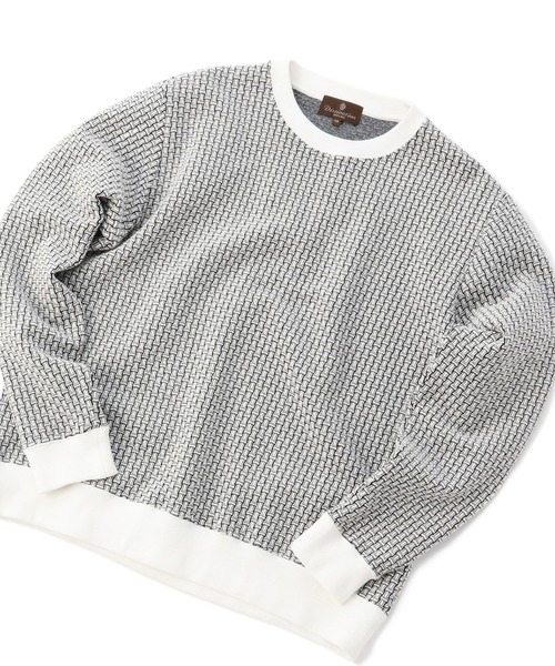 MEN'S BIGI（メンズビギ）の「バンブーパターン プルオーバーカットソー（Tシャツ/カットソー・メンズ・ブラック/ホワイト・01/02/03/04）」の2枚目の写真