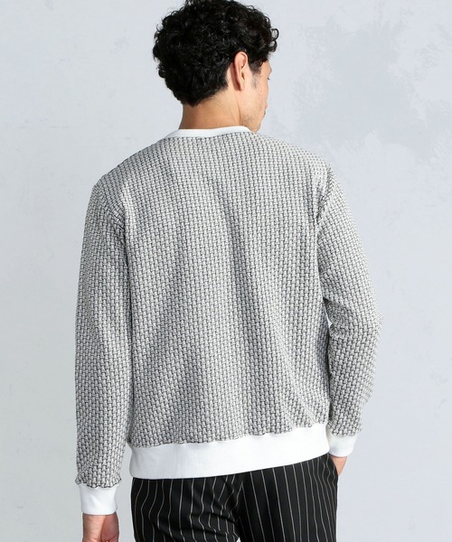 MEN'S BIGI（メンズビギ）の「バンブーパターン プルオーバーカットソー（Tシャツ/カットソー・メンズ・ブラック/ホワイト・01/02/03/04）」の4枚目の写真