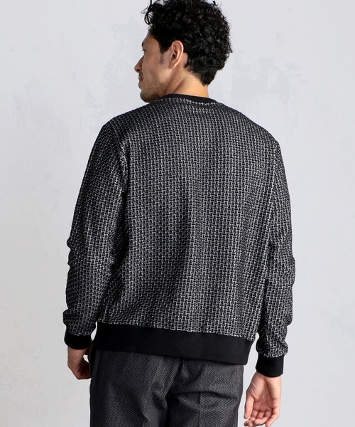 MEN'S BIGI（メンズビギ）の「バンブーパターン プルオーバーカットソー（Tシャツ/カットソー・メンズ・ブラック/ホワイト・01/02/03/04）」の10枚目の写真