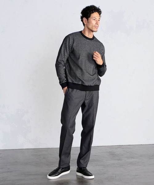 MEN'S BIGI（メンズビギ）の「バンブーパターン プルオーバーカットソー（Tシャツ/カットソー・メンズ・ブラック/ホワイト・01/02/03/04）」の9枚目の写真